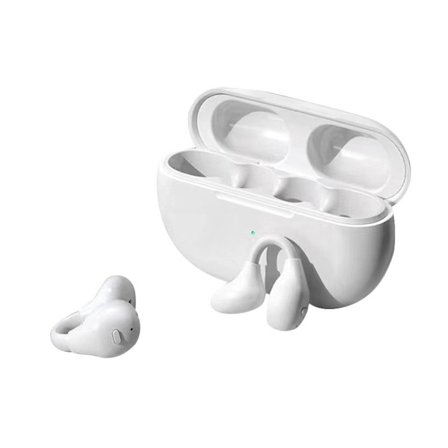 Trådløs øreklips beinledningshodetelefoner HVIT