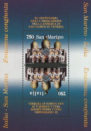 San Marino - Markuskatedralen Venedig - Postfrisk miniark