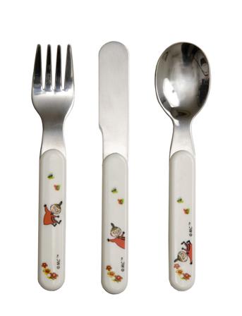 Moomin, Cuttlery, 3-Part Home Meal Time Cutlery Multi/mønstret Rätt Start