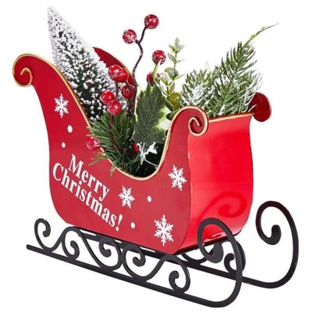 God jul Metal Slede med lys Jul Håndverk Rekvisita Innendørs Dekorasjon