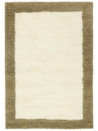 Wool Rug Rista Olive Green/White Small Oeko-Tex