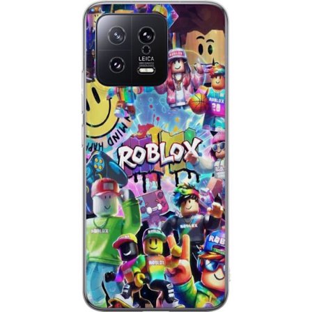 Kompatibelt Mobilskal till Xiaomi Xiaomi 13 Stor färgglad Roblox-värld med många karaktärer, energifylld gaming-illustration perfekt för barnrum