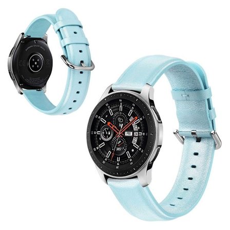 Samsung Galaxy Watch (42mm) äkta läder klockarmband - baby blå