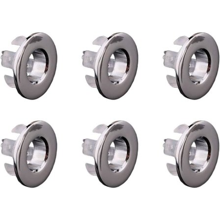 Sæt med 6 Messing Overløbsringe, til Køkken, Køkkenvask, Vask