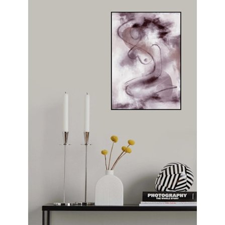 Woman Figurative Abstract Painting Purple