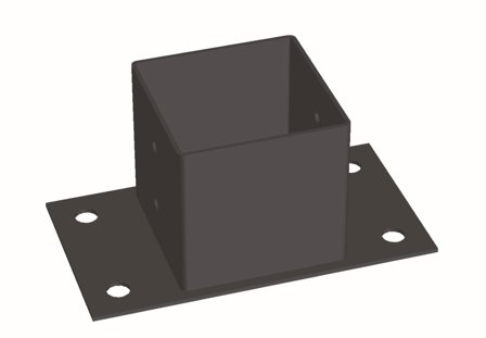 Jabo 35150 Stolpsko svart 96x96x150 mm, Utemiljö