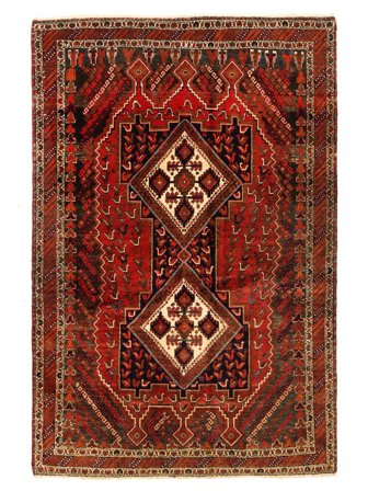 Tapis Afshar Shahre Babak 127X185 Rouge Foncé/Noir (Laine, )