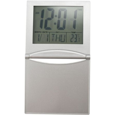 Mini-matkahälytyskello, taitettava digitaalinen LCD-näyttö pöytäkellot torkulla taustavalo lämpötila päivämäärä ajastin 12/24 tuntia