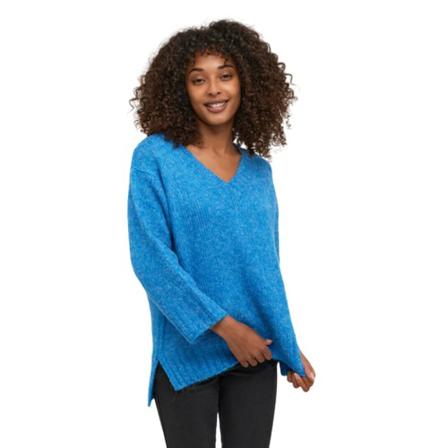 Kaffe Alioma knitted bright Blå, Dame Striktrøjer