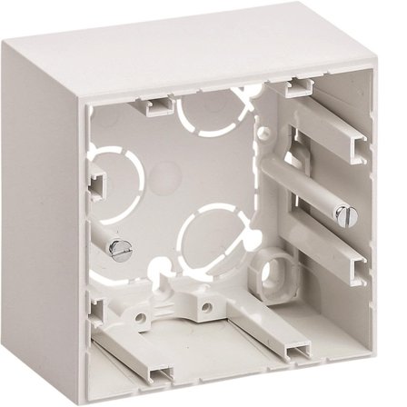 Hager 6310618989 Förhöjningsram hög 1-fack, vit, Strömbrytare & vägguttag