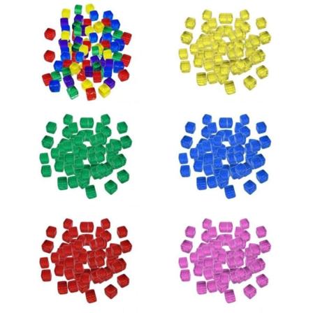 600 st genomskinliga 10 mm 6-sidiga solida speltärningar för KTV-brädspel