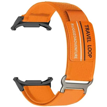 Samsung Galaxy Watch Ultra 47mm kellonauha Säädettävä silmukkakiinnike nailonhihna - Oranssi