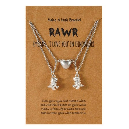 Halskæde til bedste ven (sæt med to dele) - en Valentinsdagsgave til venskab.