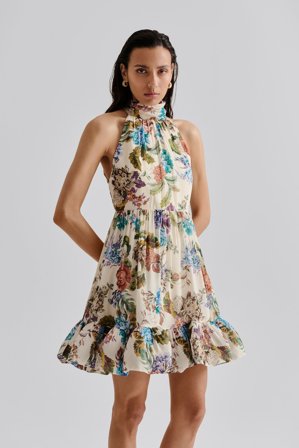 Malina - Fern Minikleid - S - Botanic Florals