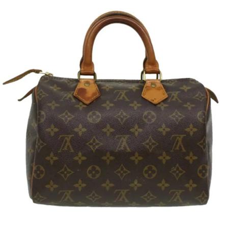 Louis Vuitton Vintage, Pre-owned Speedy 25 Monogram Handbag Bruin, Dames, Maat:ONE Size,leather