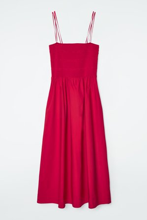 COS Women's Shirred Midi Dress