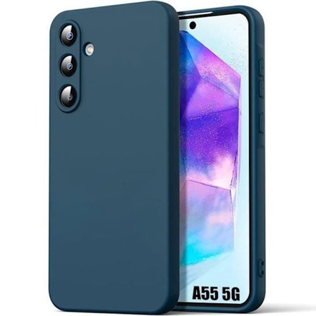 Coque - Booling - til Samsung Galaxy A55 5G - TPU Ultra Slim - Stødabsorberende - Ridsefrit - Mørkeblå