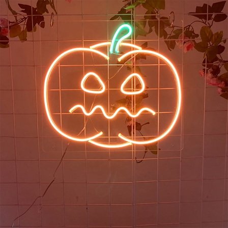 Pumpa Neonskylt för Halloween LED-skylt Web Neonskylt Business