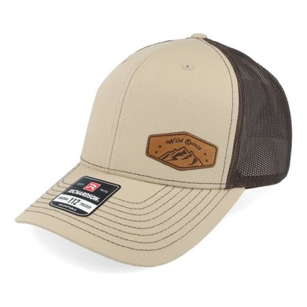 Wild Spirit - Beige trucker Keps - Small Mountain Brown Patch Khaki/Coffee Trucker @ Hatstore