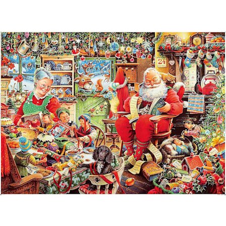 Jul Pussel 1000 Bitar för Vuxna - Julgran, Varm Jul, Stort Pussel för Utbildning[D]