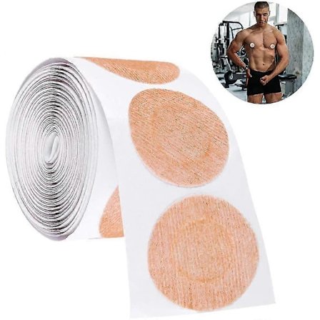 Brystvortebeskytter til mænd, Brystbinder-alternativ til gynækomasti, Skjul mandebryster, Pakke med 50