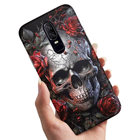 OnePlus 7 - Skal/Mobilskal Skull Roses