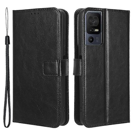 Til TCL 40 SE Magnetisk Mobiltelefon Etui Flip Wallet Støtte PU Læder Telefon Cover med Rem