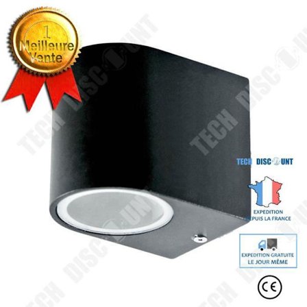 TD Vägglampa vägglampa utomhusbelysning trädgård terrass spot fasad IP44 svart aluminium