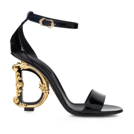Dolce & Gabbana, High Heel Sandals Zwart, Dames, Maat:39 EU