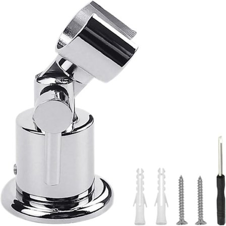 Dusjhodeholder i metall, 180 graders dusjholder, dusjhodefeste, justerbar dusjhodeholder