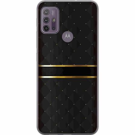 Motorola Moto G10 Genomskinligt Skal Golden Stripes