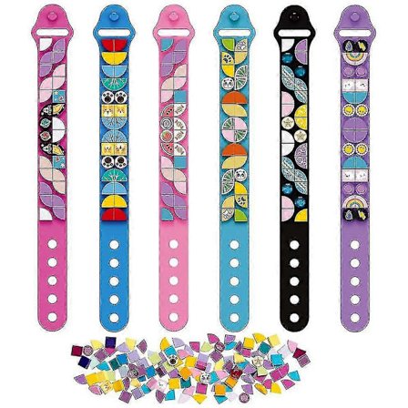 Dots Armbånd 6 stk, Byggeklossarmbånd for barn, Dots Konstruksjonslekesett for
