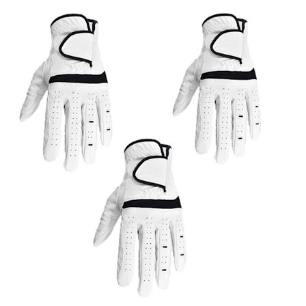 3-pack Golfhandske Vänster - Flera storlekar Vit Vit Vit s