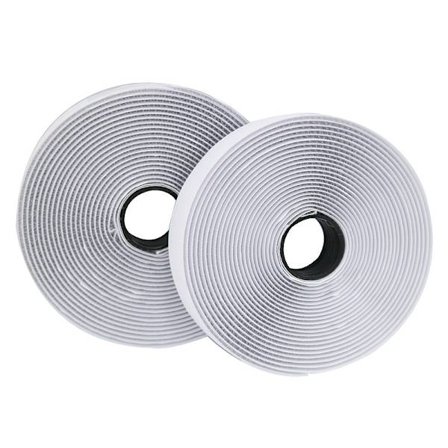 Hekte- og løkkebånd, selvklebende, klebrig, hvit tungt utstyr