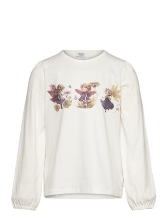 Hcalma - T-Shirt Tops T-shirts Long-sleeved T-Skjorte White Hust & Claire