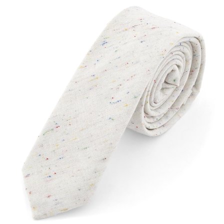 White Linen Tie for Men