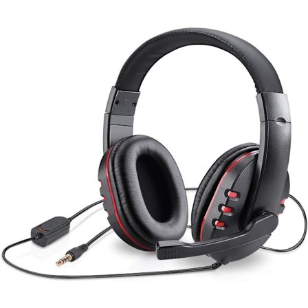 Gaming Headset Hodetelefoner med Mikrofon for PS5, PS4, Nintendo Switch, Playstation 4, Playstation 5, Playstation Vita, Mac, Bærbar PC,