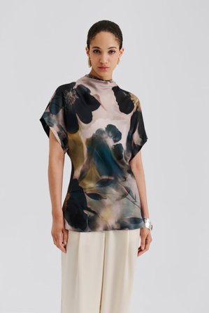 Malina - Otilia top - L - Dusty Poppy