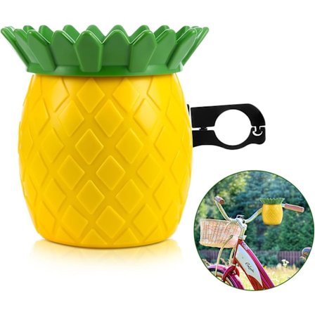 Cykel Ananas Drikkeholder, Sød Cykel Kaffe Kopholder med Metal Klemme, Vandflaskeholdere til Strand Cruiser Styr Tilbehør