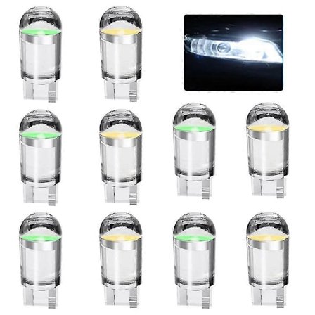 10 kpl W5W 194 T10 Helppo asentaa kiilamallinen rekisterikilven valo 12V auton LED-polttimo lukuvalo