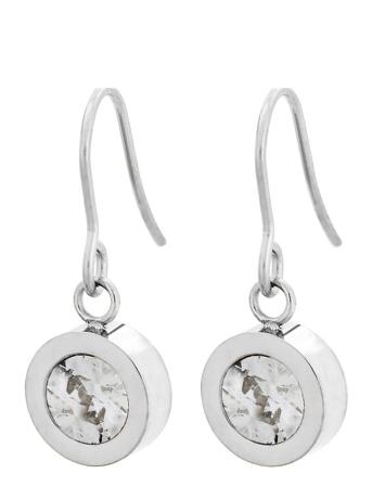 Stella Hook Earrings Steel Øredobber Smykker Sølv Edblad*Betinget Tilbud