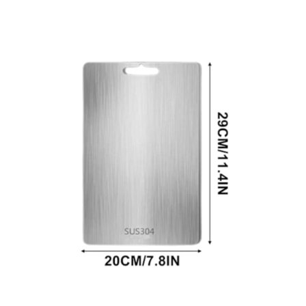 Titan skærebræt - Skærebræt i rustfrit stål til køkken 304 Hakkebræt Fødevarekvalitet Til kød Frugt Grøntsager Tåler opvaskemaskine C Kan hænges H