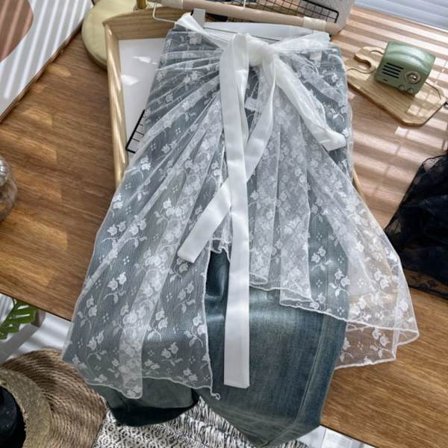 Snøre nederdel Lap Over Nederdele HVID