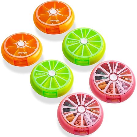 Daglig Pille Organiser - (6 Pak) 7 Dages Ugentlig Rejse Medicin