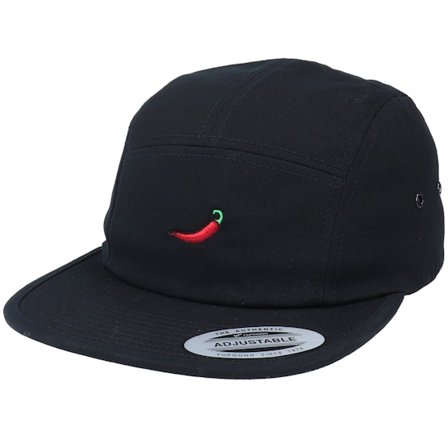 Iconic - Schwarz 5panel Cap - Chili Black 5-Panel @ Hatstore