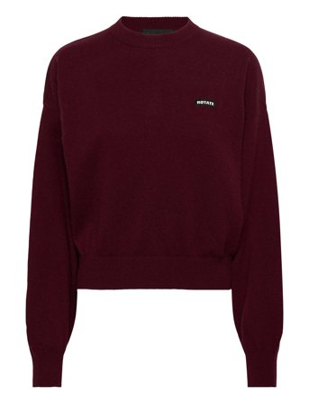Basic Crewneck Sweater Burgundy ROTATE Birger Christensen