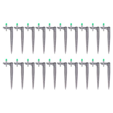 20 stk. pose drypvandingsspredere med jordindsats til frugttræer 180 grader grøn