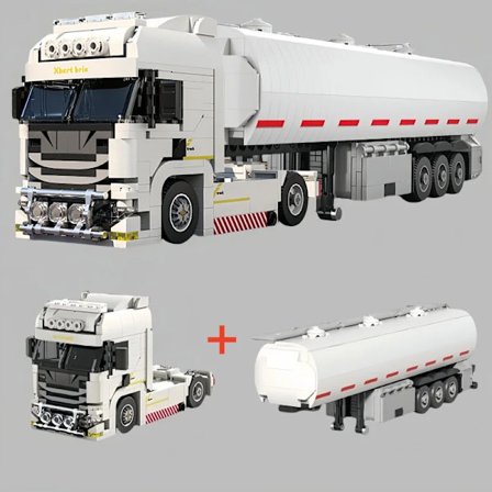 Oljefartygsbil Container Lastbil Byggklossleksaker - En hytt med två karosser för oändliga kombinationer, Fantastisk pusselgåva för pojkar