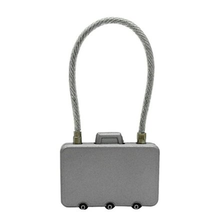 Kombinasjonslås Wire Tau Liten Lås SØLV