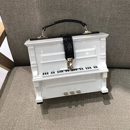 Piano-akryylilaatikon muotoinen naisten olkalaukku Naisten juhlakytkin